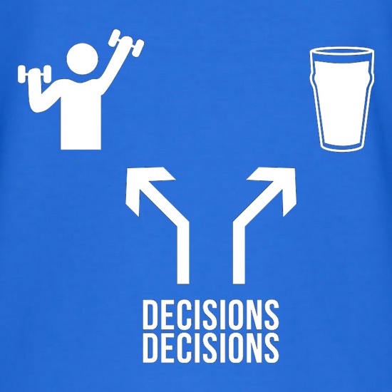Decisions Decisions t-shirts